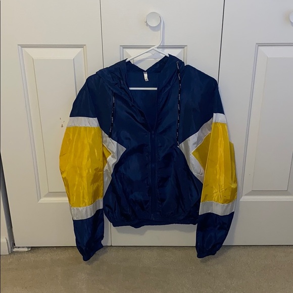 Zaful Blue/Yellow/White Block Jacket - Picture 1 of 3